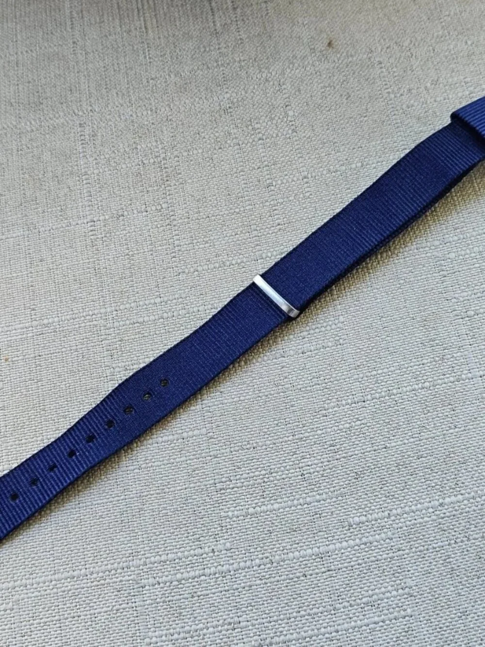 Navy Blue Canvas Strap for Watches Replacement Wristwatch Band Size Unbranded